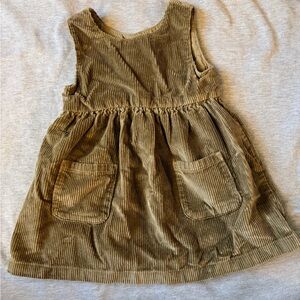 Casual Corduroy Kids Dress - Brown